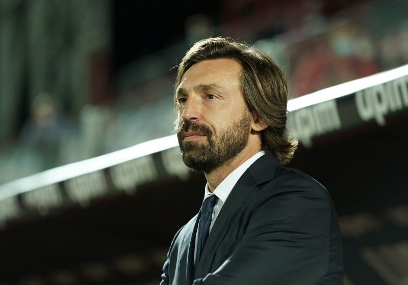 Juventus manager Andrea Pirlo looks on