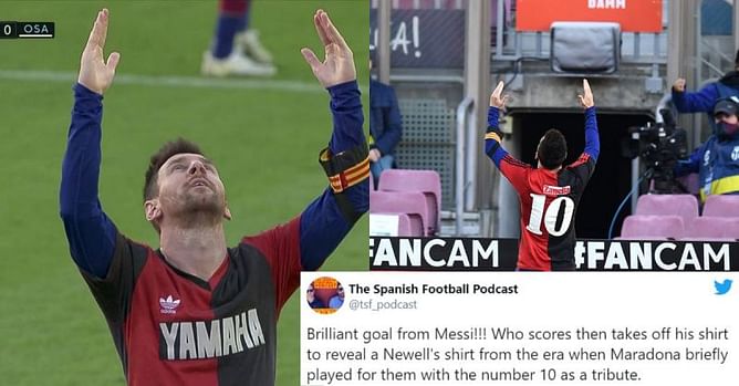 Twitter reacts as Barcelona ease to 4-0 win over Osasuna; Messi pays tribute to Maradona