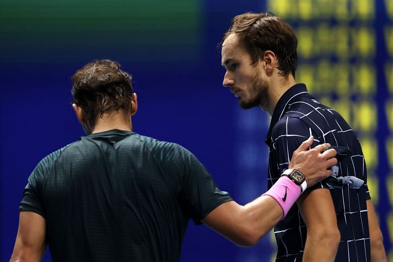 Daniil Medvedev recorded his first win over Rafael Nadal in London