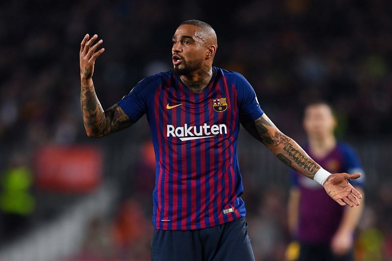 Kevin-Prince Boateng in action during his time at Barcelona