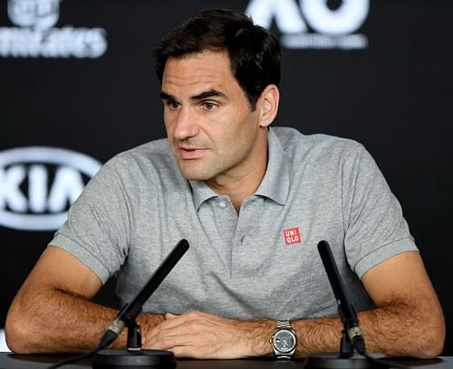 Roger Federer at the 2020 Australian Open