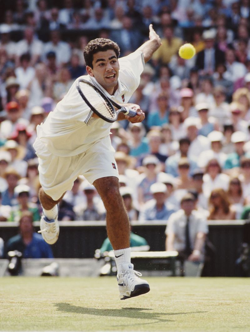 Pete Sampras in action at Wimbledon in 1994