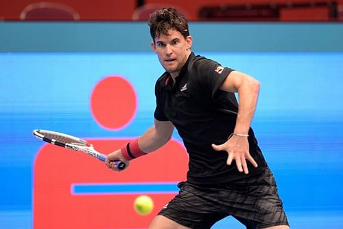 Dominic Thiem at the Erste Bank Open tennis tournament in Vienna, Austria