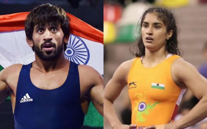 Bajrang Punia and Vinesh Phogat