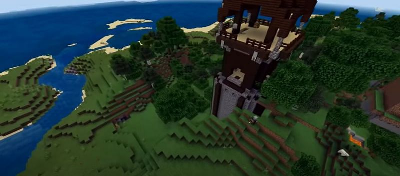 Island Outpost (Image via Minecraft &amp; Chill/YouTube)