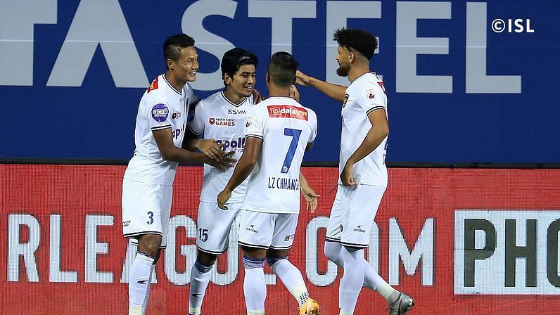 Chennaiyin FC produced an emphatic first half display to swat aside Jamshedpur FC&#039;s challenge (Credits: ISL)