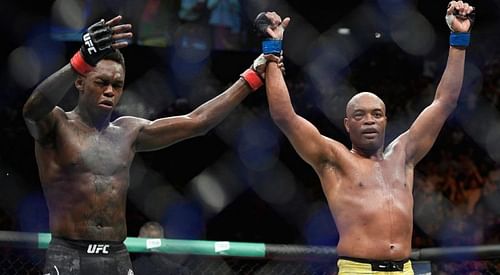 Israel Adesanya [left] and Anderson Silva [right]