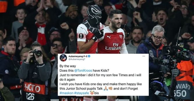 Arsenal star Pierre-Emerick Aubameyang hits back at Real Madrid midfielder Toni Kroos over controversial comments