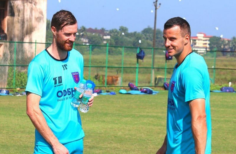 Jacob Tratt and Steven Taylor will marshall Odisha FC's defense.