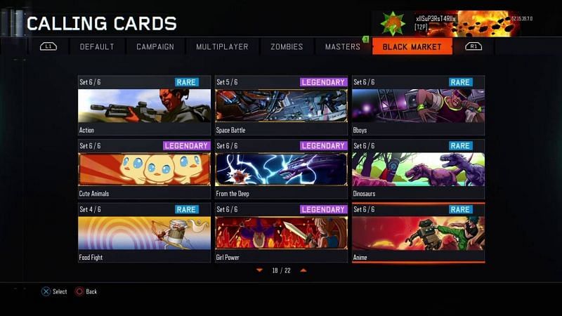 call of duty calling cards