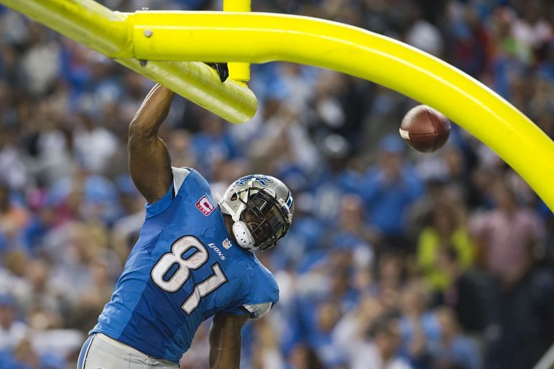 Calvin Johnson was a force at wide receiver for the Detroit Lions