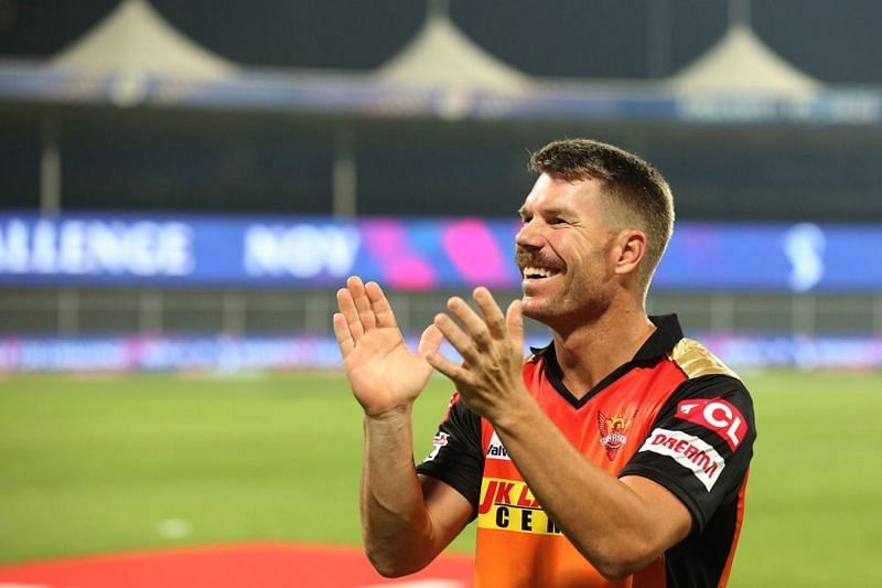 SRH skipper Warner had a good day, marred slightly by an early dismissal. [PC: iplt20.com]