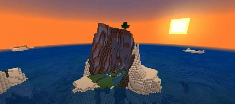 Shielded Island Oasis (Image via Minecraft &amp; Chill/YouTube)