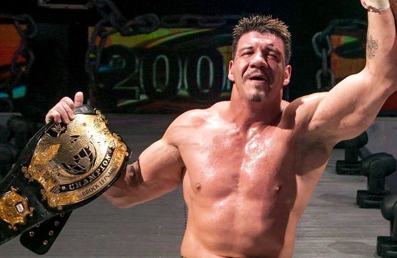 Eddie Guerrero beat Brock Lesnar to win the WWE Championship