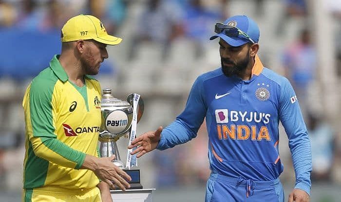Australia captain Aaron Finch and India skipper Virat Kohli 