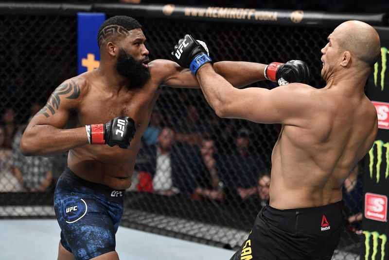Curtis Blaydes (left) was forced out of last night&#039;s UFC main event due to Covid-19