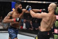Curtis Blaydes (left) was forced out of last night's UFC main event due to Covid-19