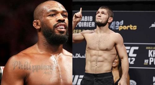 Jon Jones (left); Khabib Nurmagomedov (right)