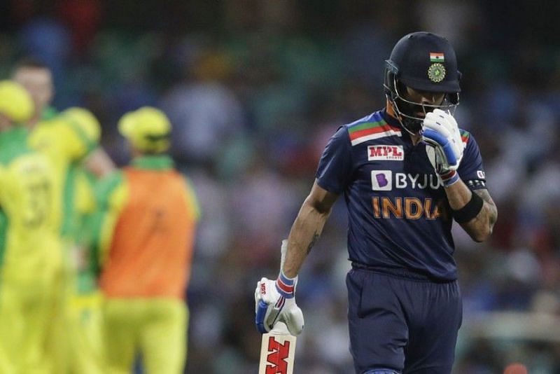Kohli was dismissed after scoring 21 runs off 20 balls.