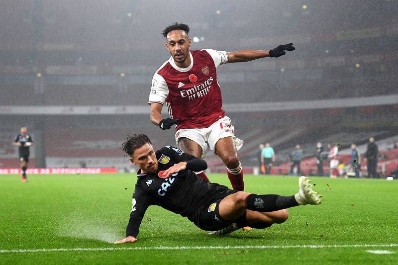 Matty Cash worked remarkably hard to keep Pierre-Emerick Aubameyang at bay.