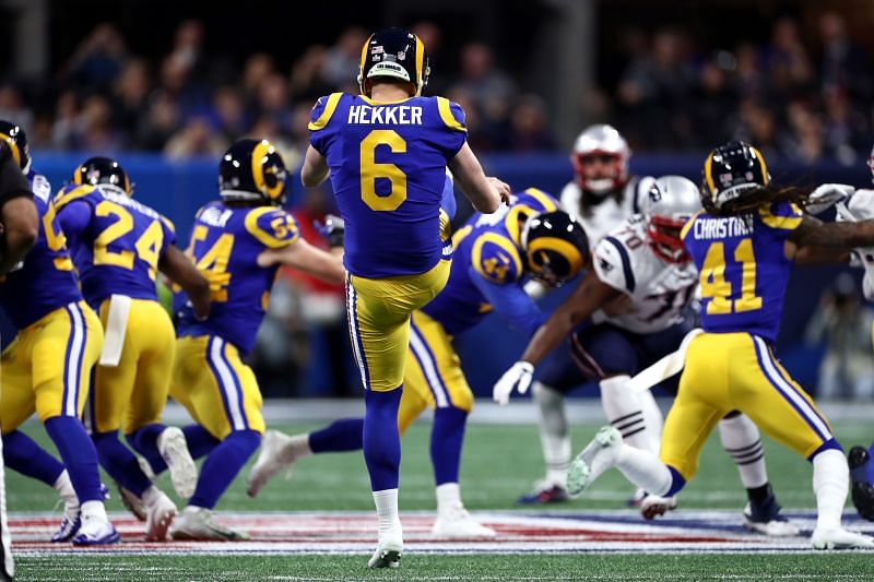 Johnny Hekker of the Los Angeles Rams