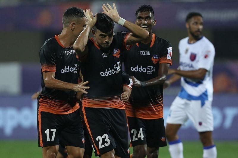 Edu Bedia (centre) has been named FC Goa&#039;s captain for this season