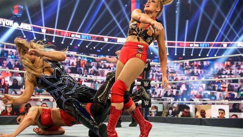 Natalya struggled throughout the match
