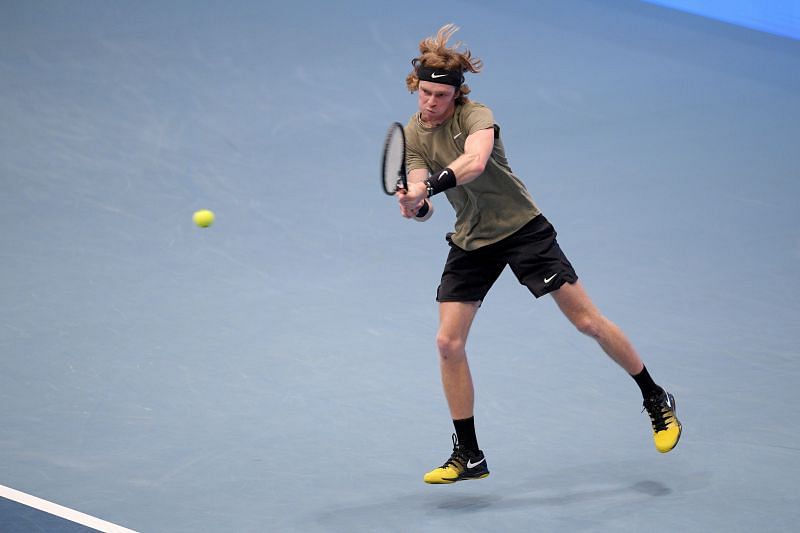 Andrey Rublev at the Erste Bank Open tennis tournament in Vienna