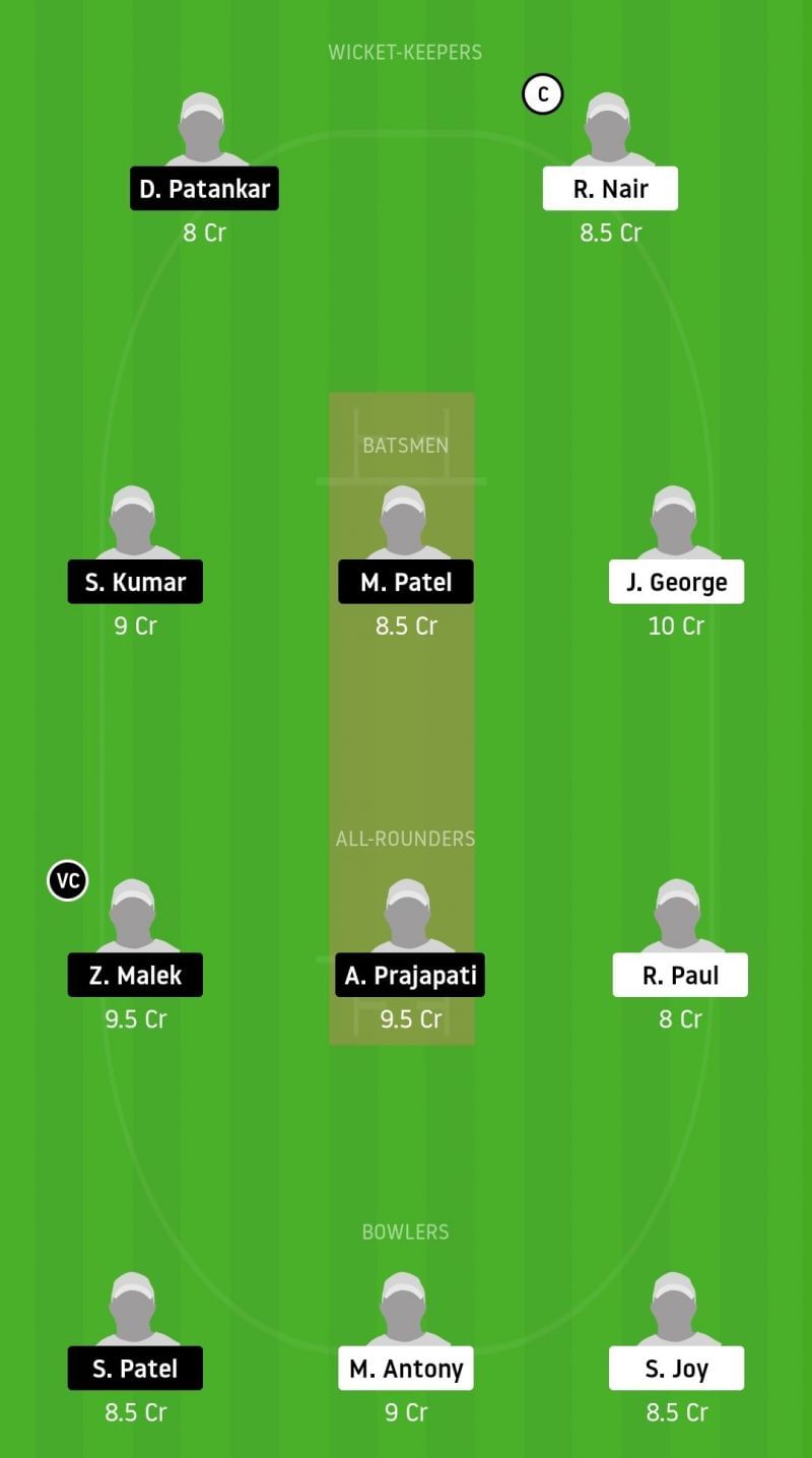 Dream11 Team for MSW vs AUM - ECS Malta 2020.