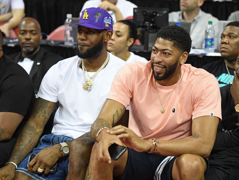 LeBron James (left) and Anthony Davis (right) won the NBA title with the LA Lakers last season.