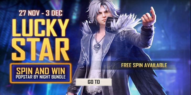 In Free Fire&#039;s new &lsquo;Lucky Star&rsquo; event, players stand a chance to obtain the &lsquo;Popstar by Night&rsquo; bundle (Image via Free Fire)
