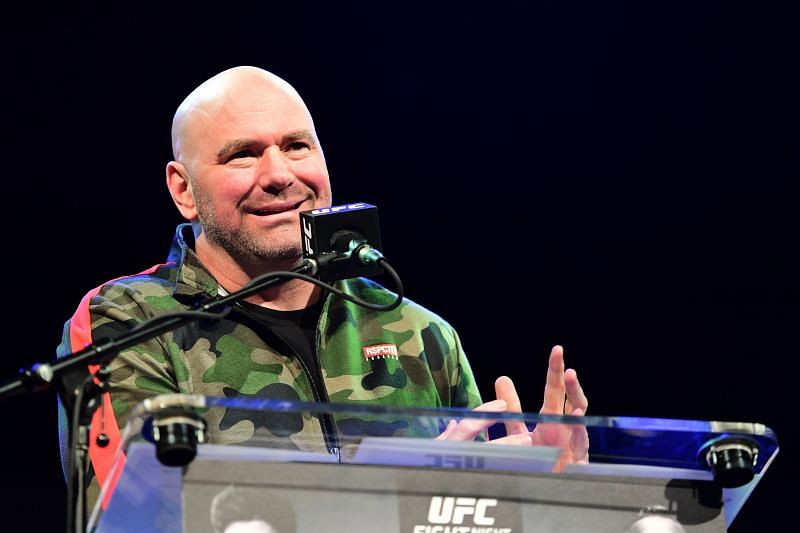 UUFC President Dana White speaks during a press conference