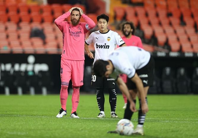 Valencia 4-1 Real Madrid: Player ratings as three penalties and Varane Own Goal sink Los Blancos | La Liga 2020-21