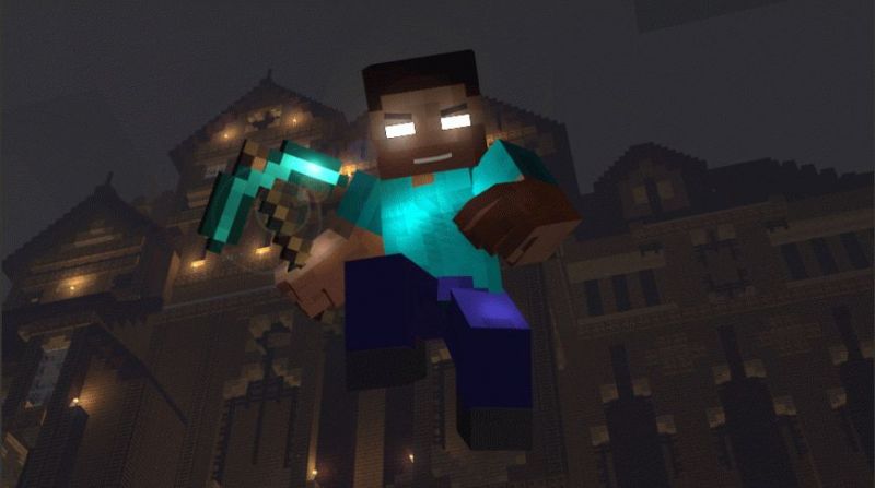 Herobrine was said to be a ghost or human-like entity that exists in the world of Minecraft (Image via CubeCraft Games / mcpebox.com)