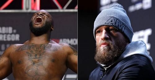 UFC heavyweight Derrick Lewis (L) and Conor McGregor (R)