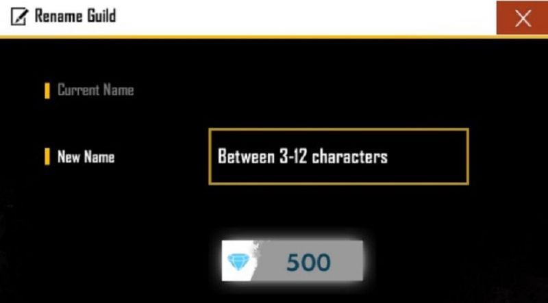 Change the name of the guild in Free Fire