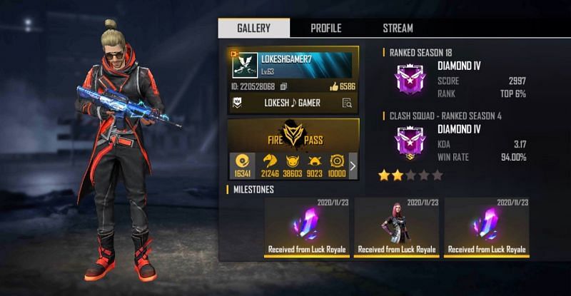 Lokesh Gamer: Free Fire ID, real name, country, stats, and more