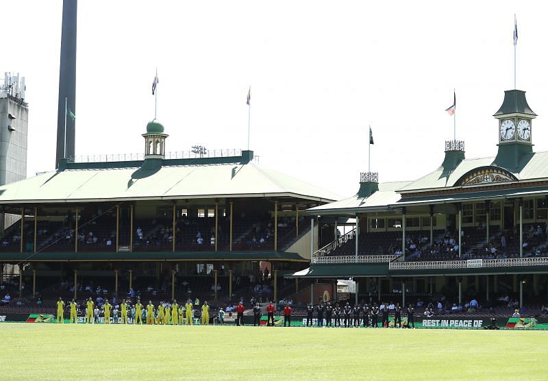 Both teams observed a minute of silence before the start of the first ODI 