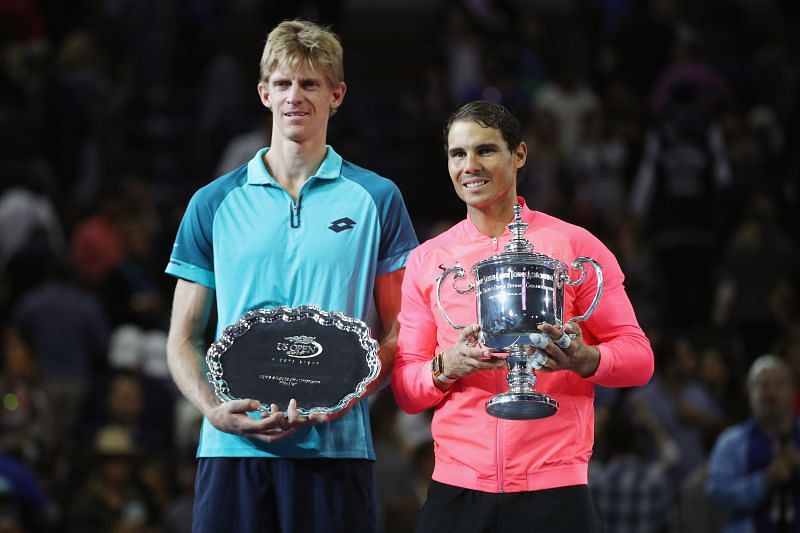 Kevin Anderson and Rafael Nadal at the 2017 US Open