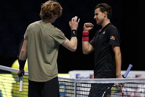 Andrey Rublev, after defeating Dominic Thiem