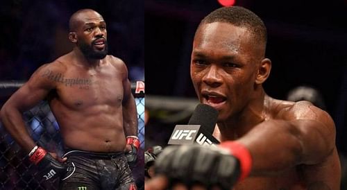 Jon Jones (left); Israel Adesanya (right)