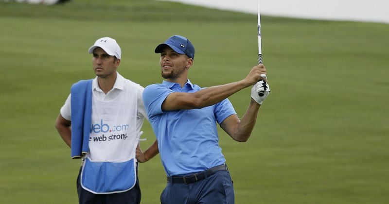 Stephen Curry playing golf