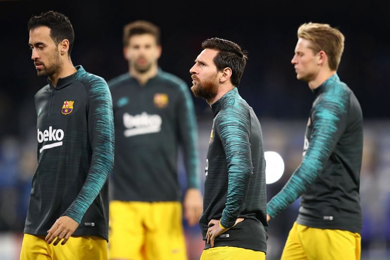 Sergio Busquets, Lionel Messi and Frenkie de Jong have been named in Barcelona&#039;s squad