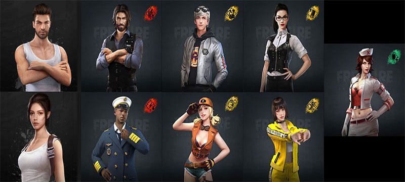 Free Fire characters(Image Credits: sukhigamer)