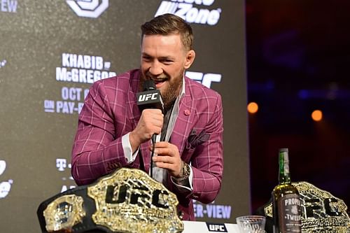  Conor McGregor speaks to the media