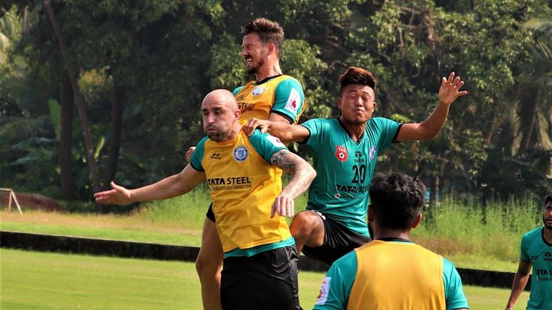 Jamshedpur FC players training