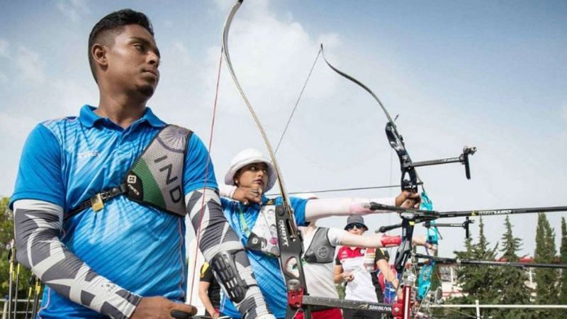 Indian archers in action.