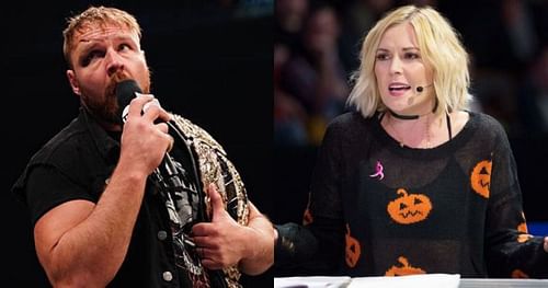 Jon Moxley and Renee Young.