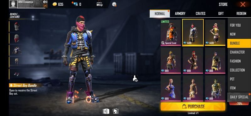 Free Fire: 5 best character bundles as of November 2020