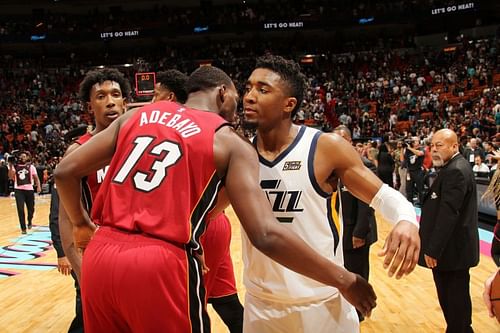 Bam Adebayo and Donovan Mitchell